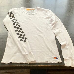 Aviator Nation long sleeve tshirt with racing panel